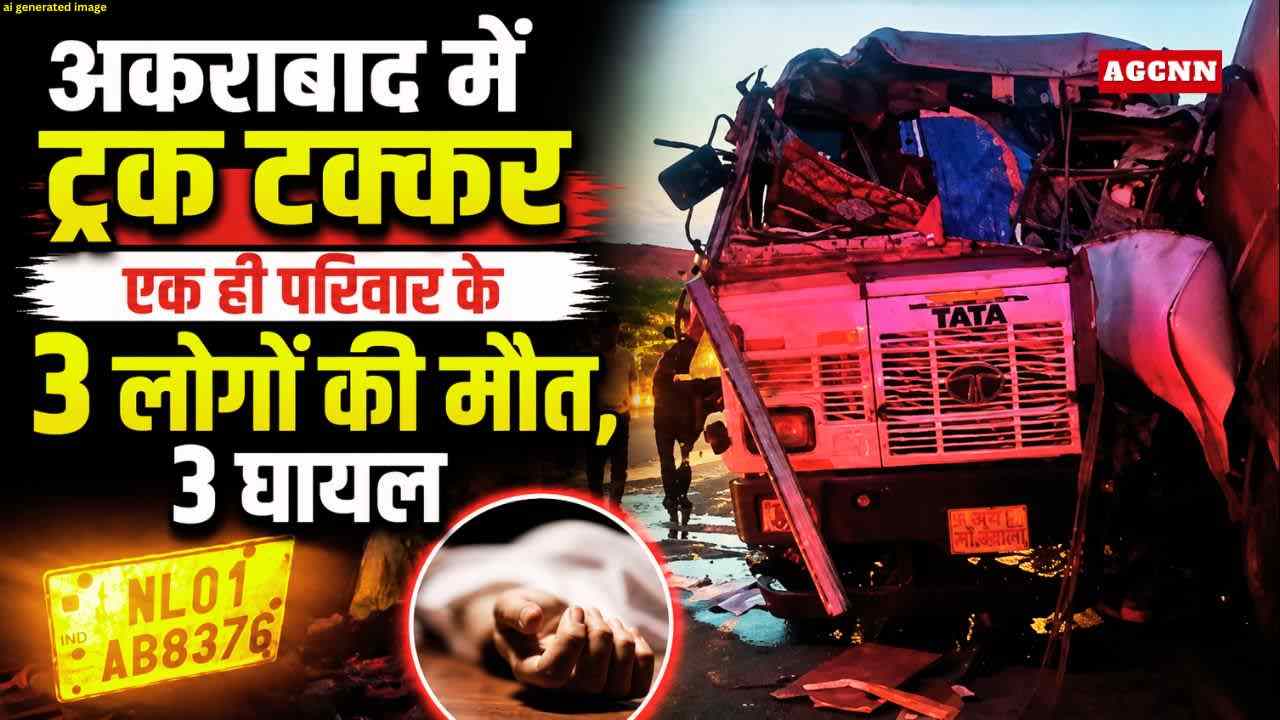 NH-34 सड़क हादसा 2026: अकराबाद में ट्रक टक्कर से एक ही परिवार के 3 लोगों की मौत, 3 घायल