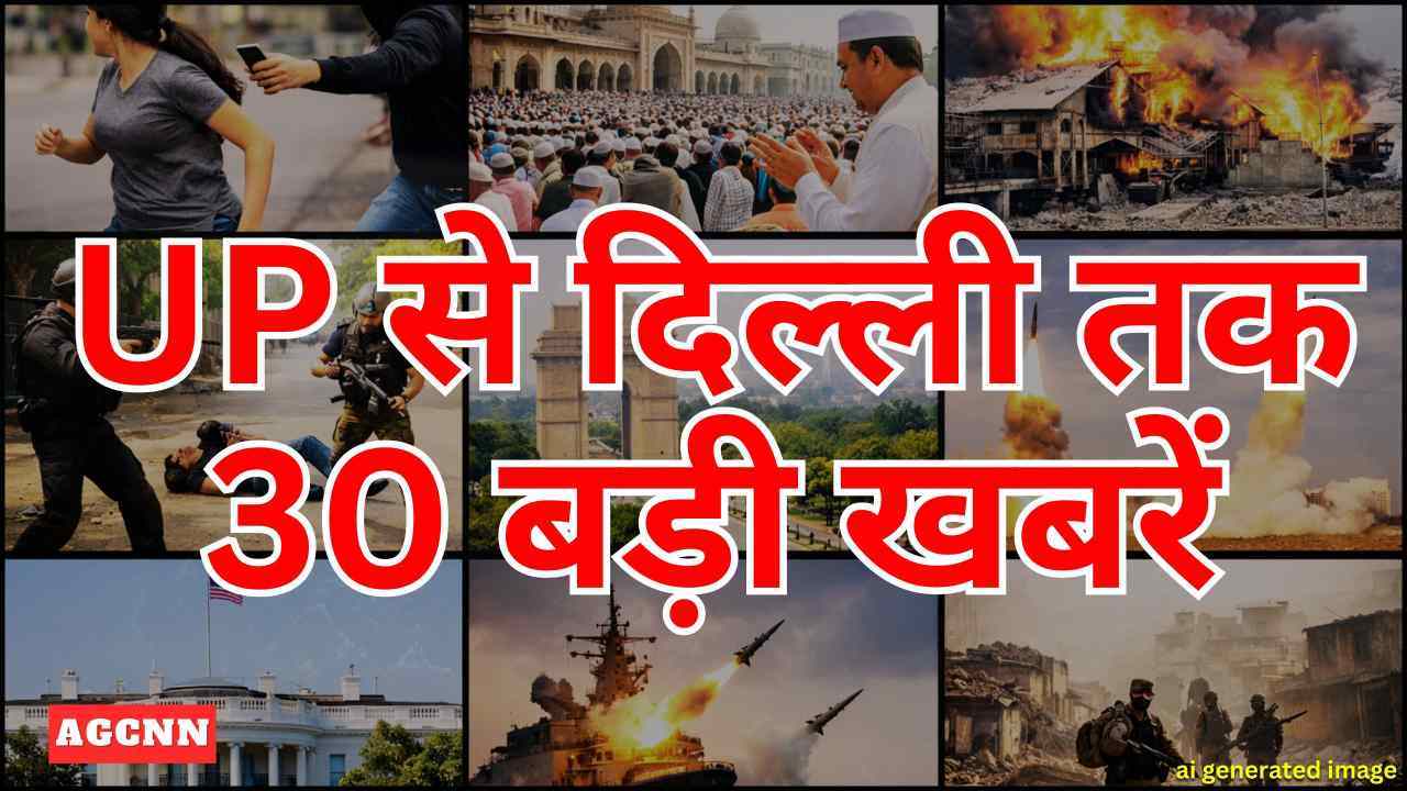 UP से दिल्ली तक 30 बड़ी खबरें: लूट, धमाका, मुठभेड़ से लेकर ईद और अंतरराष्ट्रीय तनाव तक अपडेट