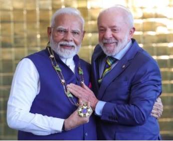 प्रधानमंत्री मोदी और ब्राज़ील राष्ट्रपति लूला की रणनीतिक साझेदारी पर चर्चा