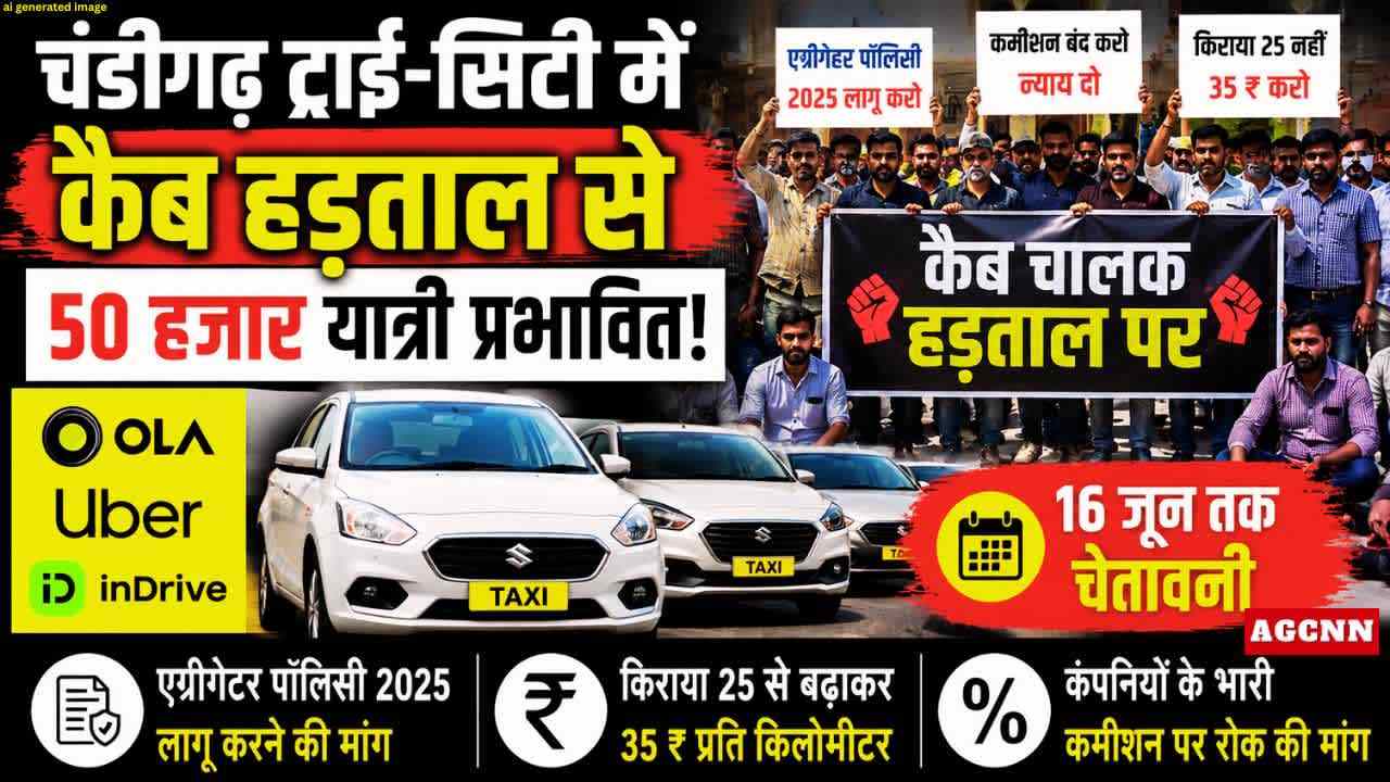 ट्राई-सिटी में कैब हड़ताल से बढ़ी परेशानी, 50 हजार से अधिक यात्री प्रभावित; जानिए क्या हैं ड्राइवरों की प्रमुख मांगें