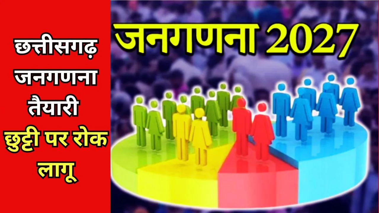 छत्तीसगढ़ जनगणना 2027 की तैयारी तेज, कर्मचारियों की छुट्टी पर रोक लागू