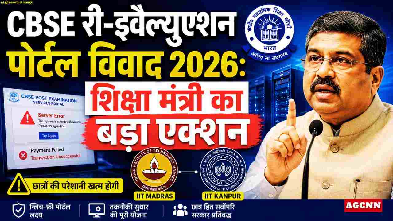 CBSE री-इवैल्युएशन पोर्टल विवाद 2026: शिक्षा मंत्री का बड़ा एक्शन