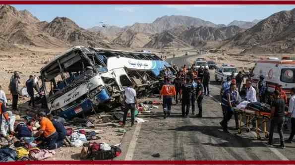 Egypt Bus Accident: मिस्र में भीषण बस हादसा: 16 लोगों की मौत, 28 घायल