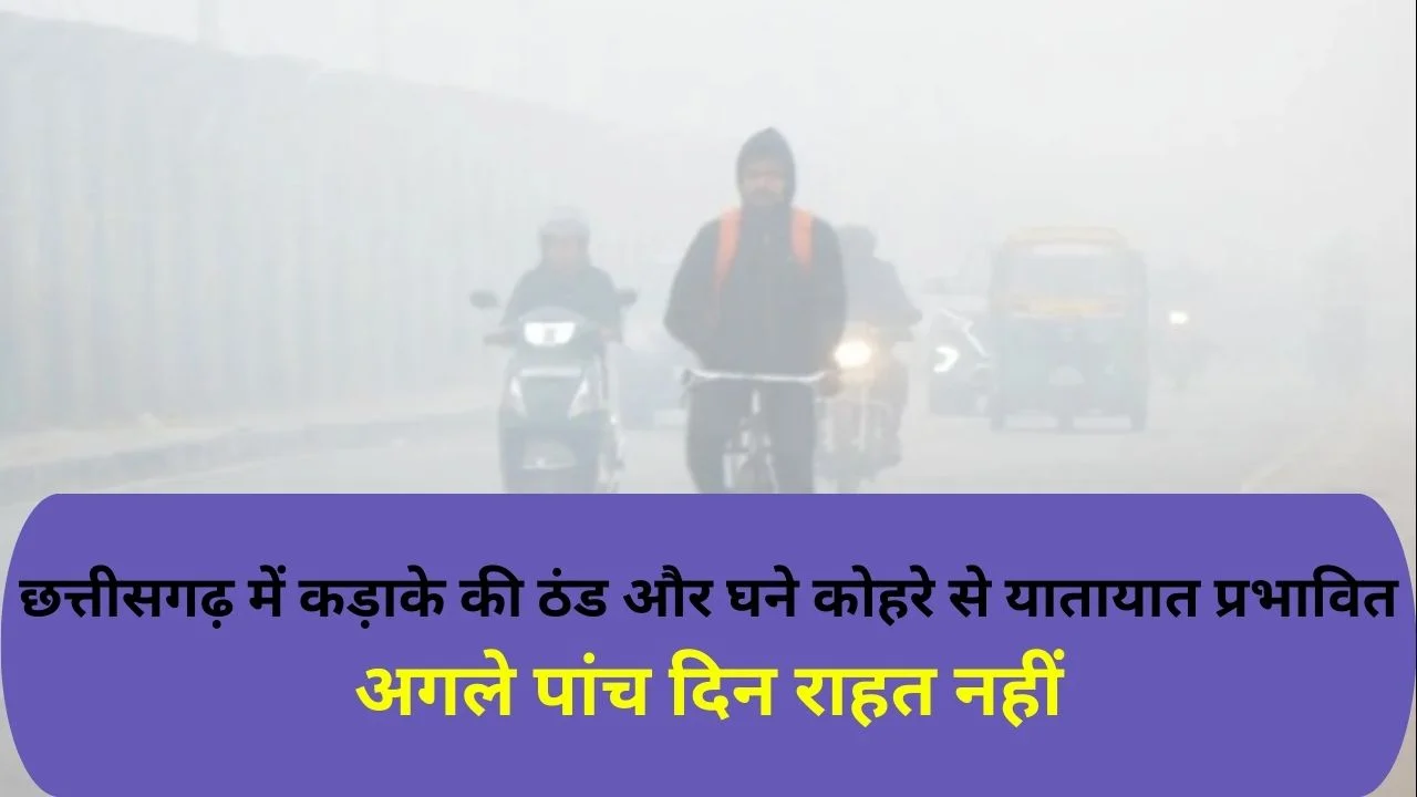 छत्तीसगढ़ में कड़ाके की ठंड और घना कोहरा, अगले पांच दिन तापमान में राहत नहीं
