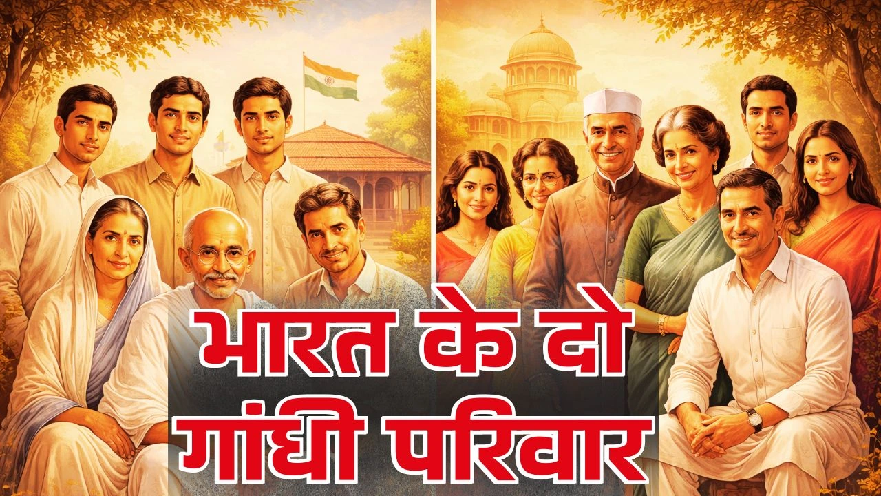 भारत के दो गांधी परिवार: महात्मा गांधी का परिवार और नेहरू–गांधी राजनीतिक वंश का इतिहास