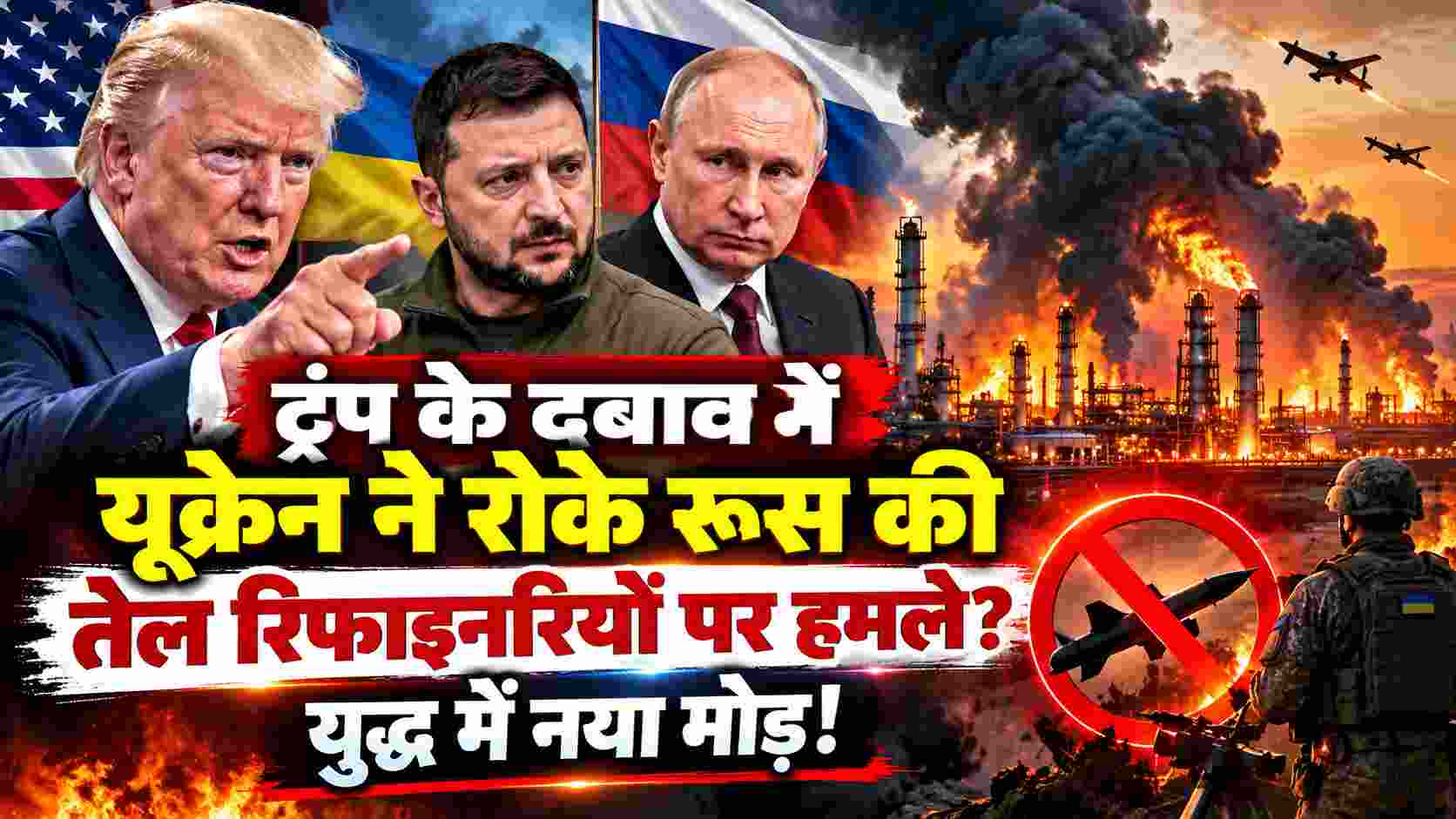 Russia - Ukraine War | ट्रंप के दबाव में यूक्रेन ने रोके रूस की तेल रिफाइनरियों पर हमले? युद्ध में नया मोड़! 