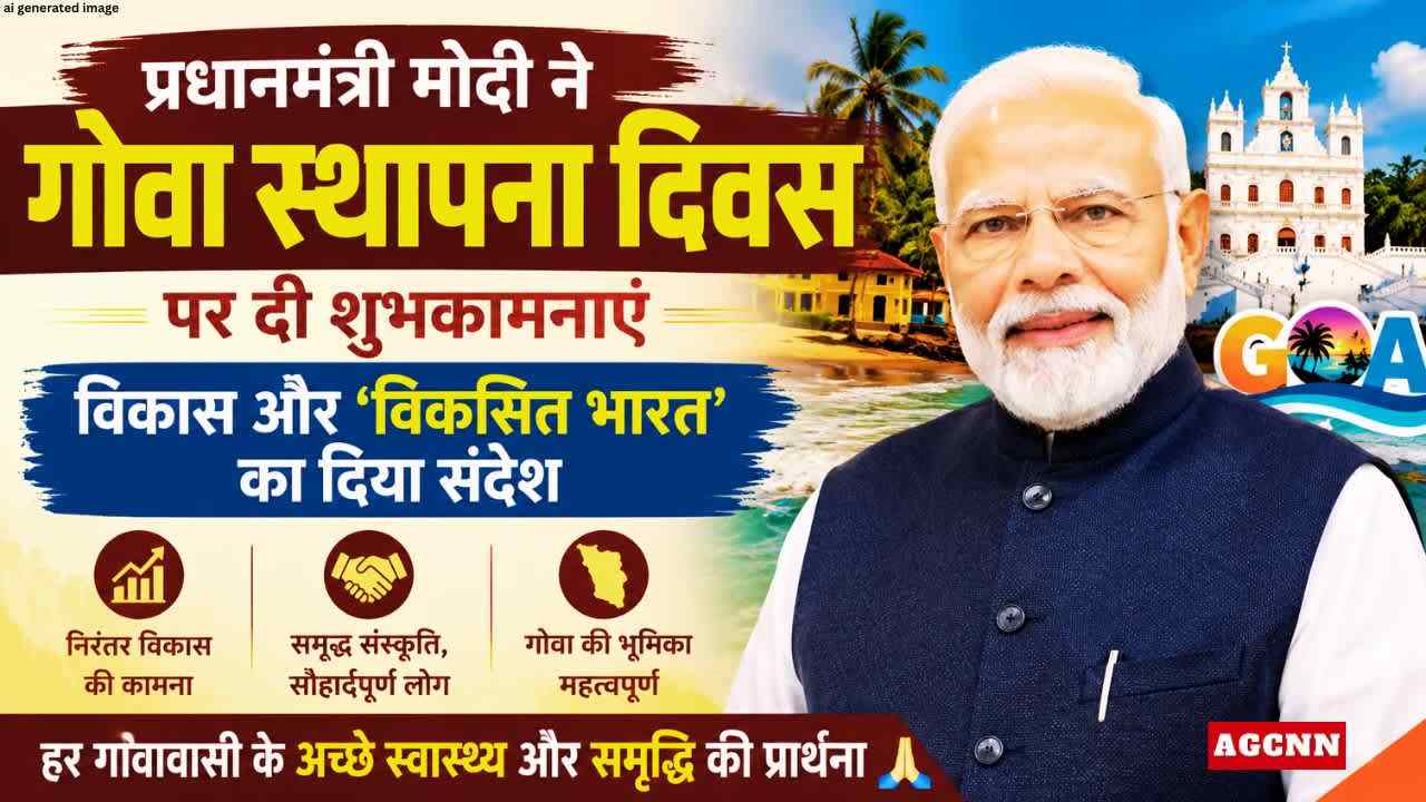 प्रधानमंत्री मोदी ने गोवा स्थापना दिवस पर दी शुभकामनाएं, विकास और ‘विकसित भारत’ का दिया संदेश