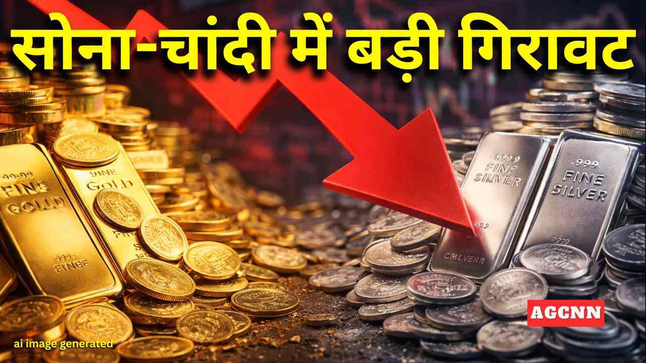सोना-चांदी में बड़ी गिरावट: गोल्ड ₹25,000 और सिल्वर ₹1.49 लाख तक टूटा, निवेशक हैरान