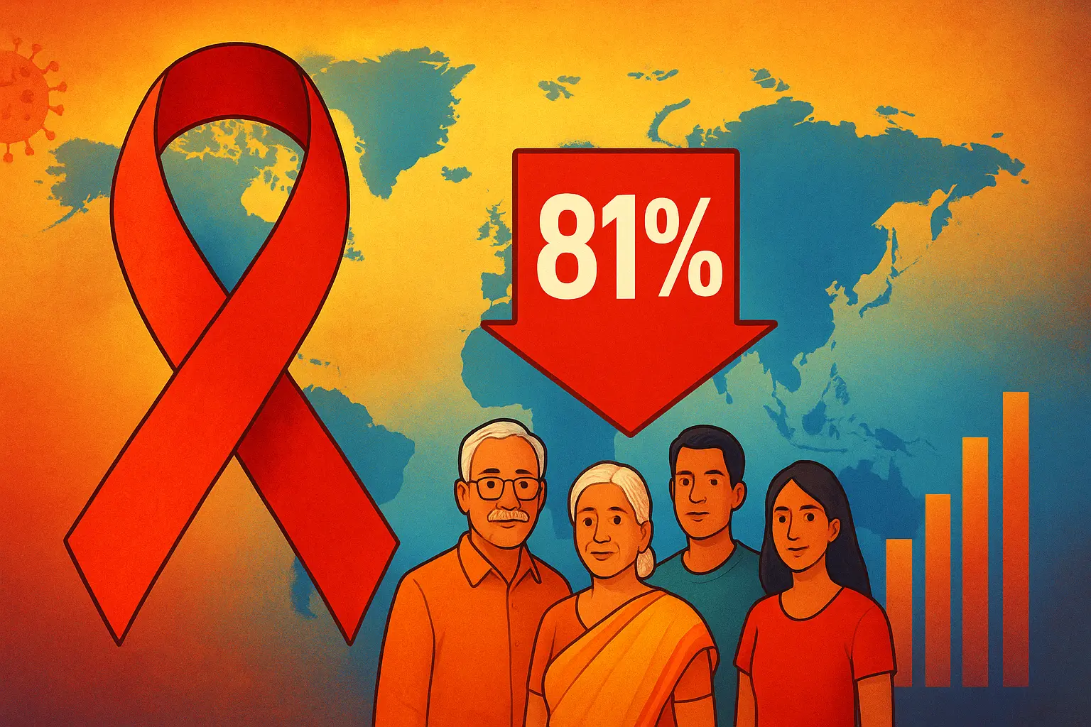 भारत बना दुनिया का सबसे सफल HIV नियंत्रण मॉडल, एड्स मृत्यु दर में 81% की ऐतिहासिक गिरावट