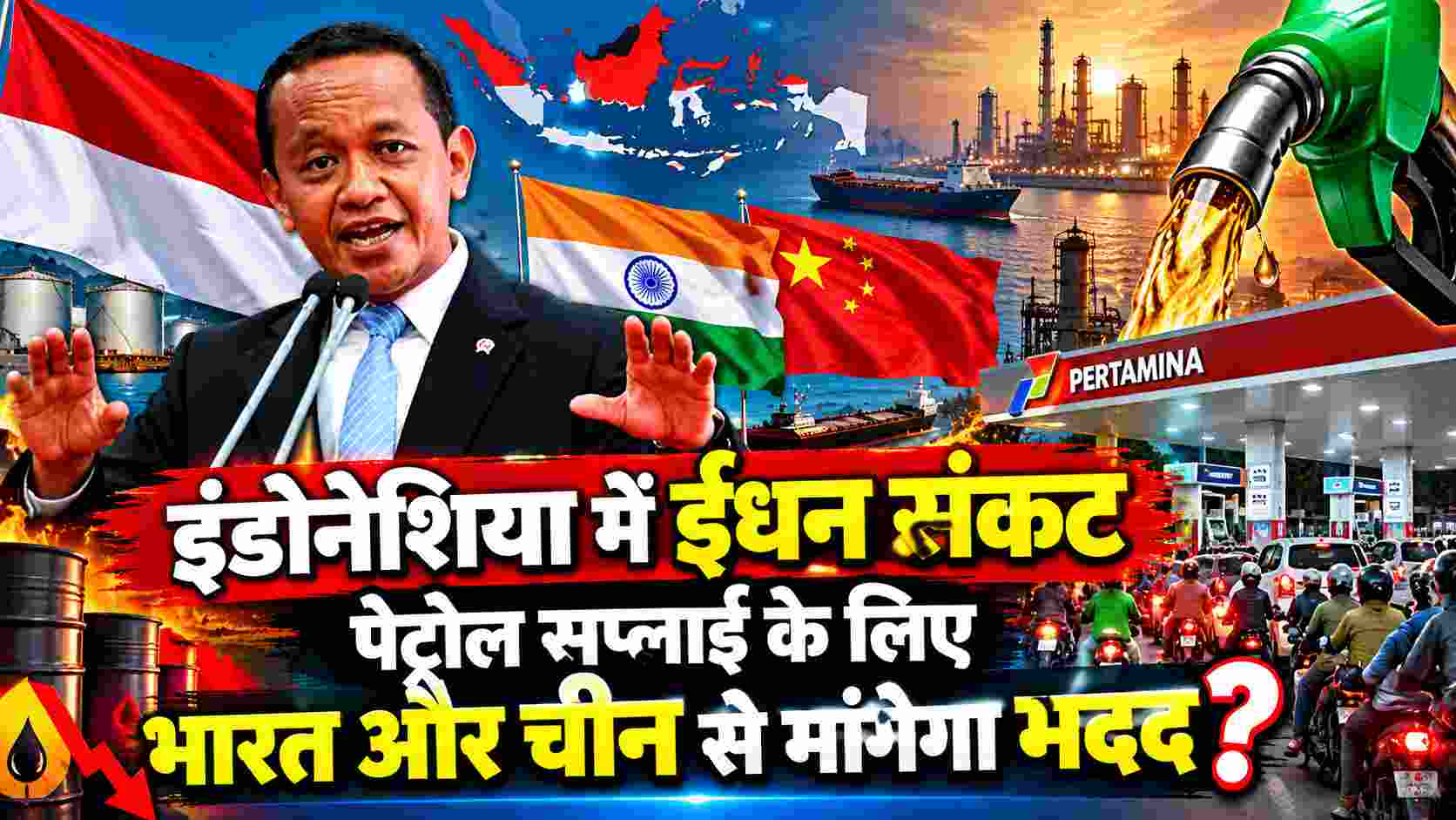 Indonesia Fuel Crisis | इंडोनेशिया में ईंधन संकट! पेट्रोल सप्लाई के लिए भारत और चीन से मांगेगा मदद?