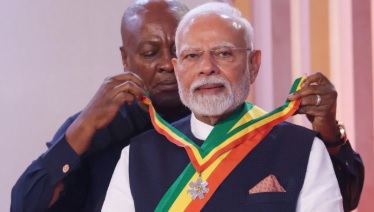 प्रधानमंत्री ने घाना का राष्ट्रीय सम्मान ग्रहण किया