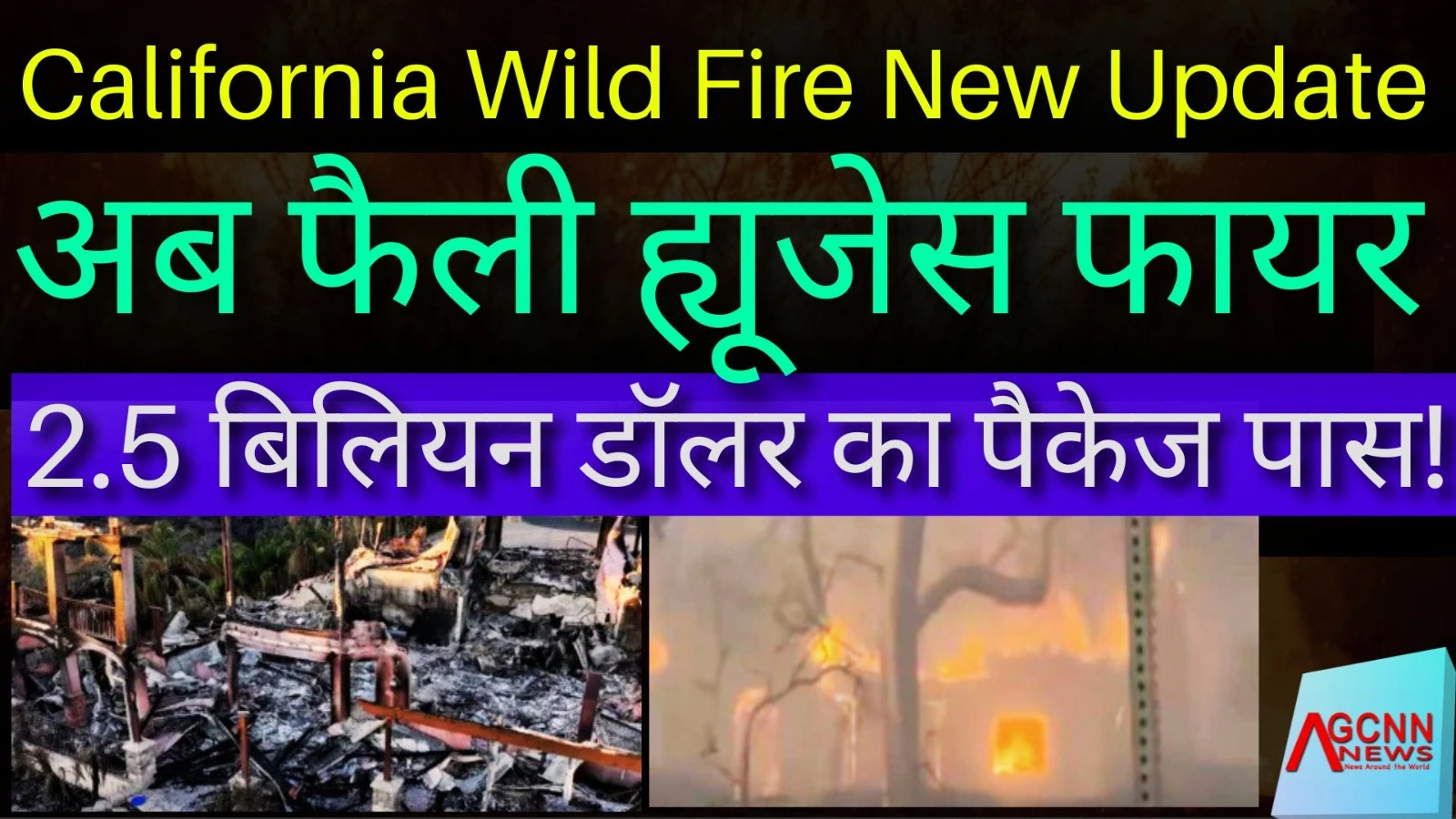 कैलिफोर्निया में आग का कहर: 28 अरब डॉलर का नुकसान, 2.5 बिलियन डॉलर राहत पैकेज मंजूरी!