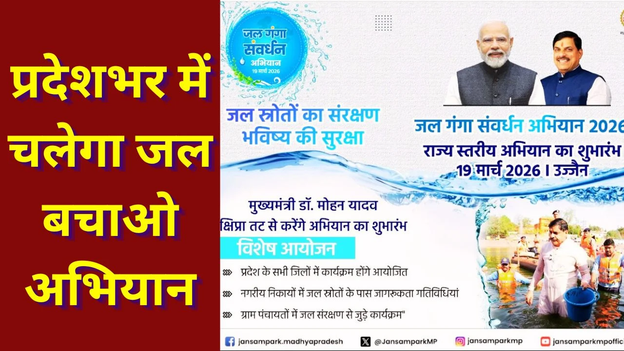 उज्जैन से जल गंगा संवर्धन अभियान शुरू, सीएम मोहन यादव करेंगे शुभारंभ