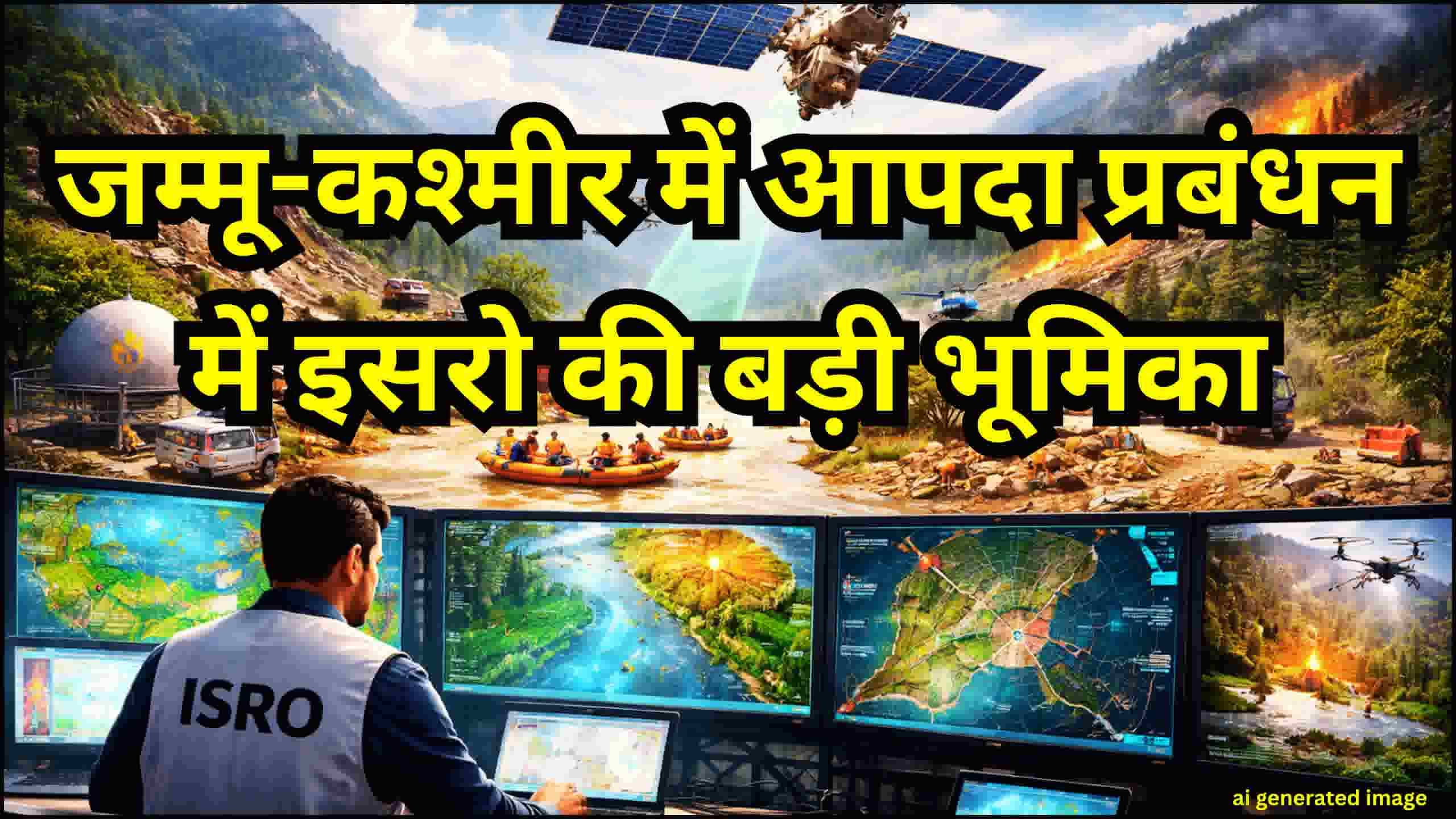जम्मू-कश्मीर में आपदा प्रबंधन में इसरो की बड़ी भूमिका: सैटेलाइट डेटा से निगरानी और राहत कार्य मजबूत