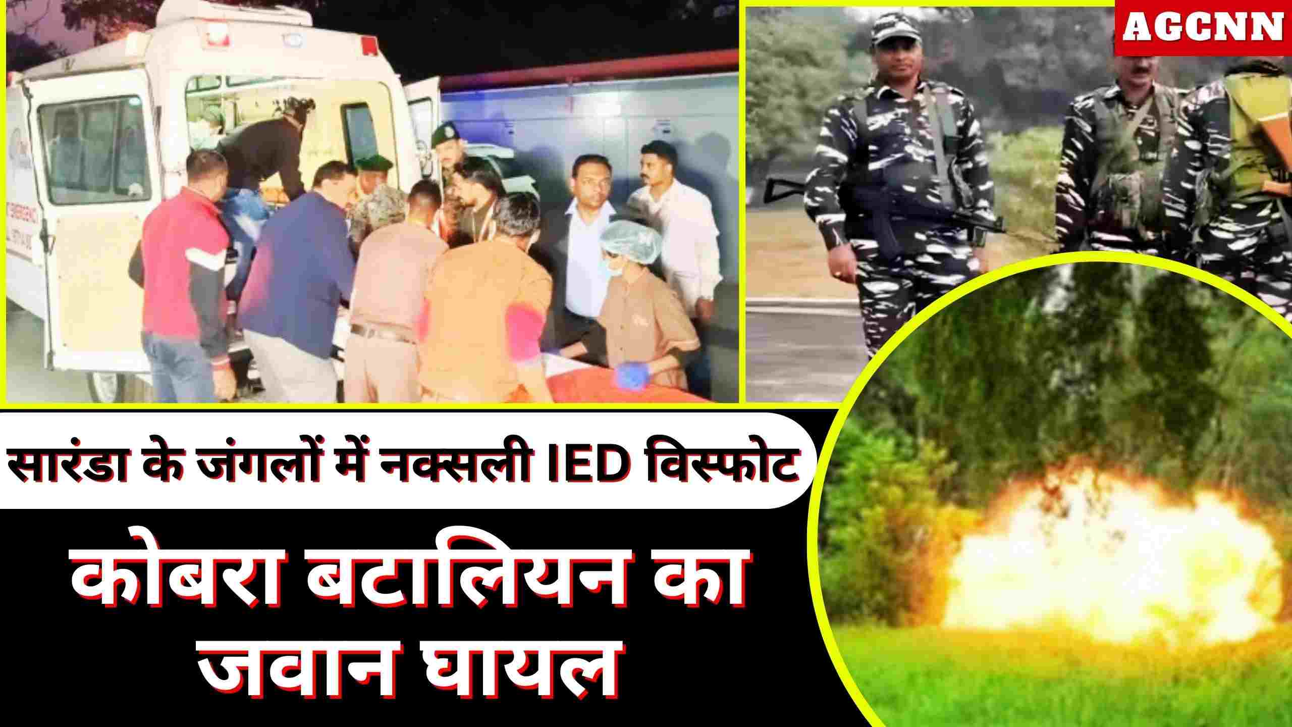 Jharkhand Naxals Attack | सारंडा के जंगलों में नक्सली आईईडी विस्फोट, कोबरा बटालियन का जवान गंभीर घायल