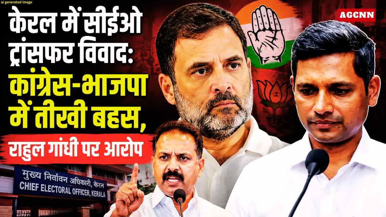 केरल में सीईओ ट्रांसफर विवाद: कांग्रेस–भाजपा में तीखी बहस, राहुल गांधी पर आरोप