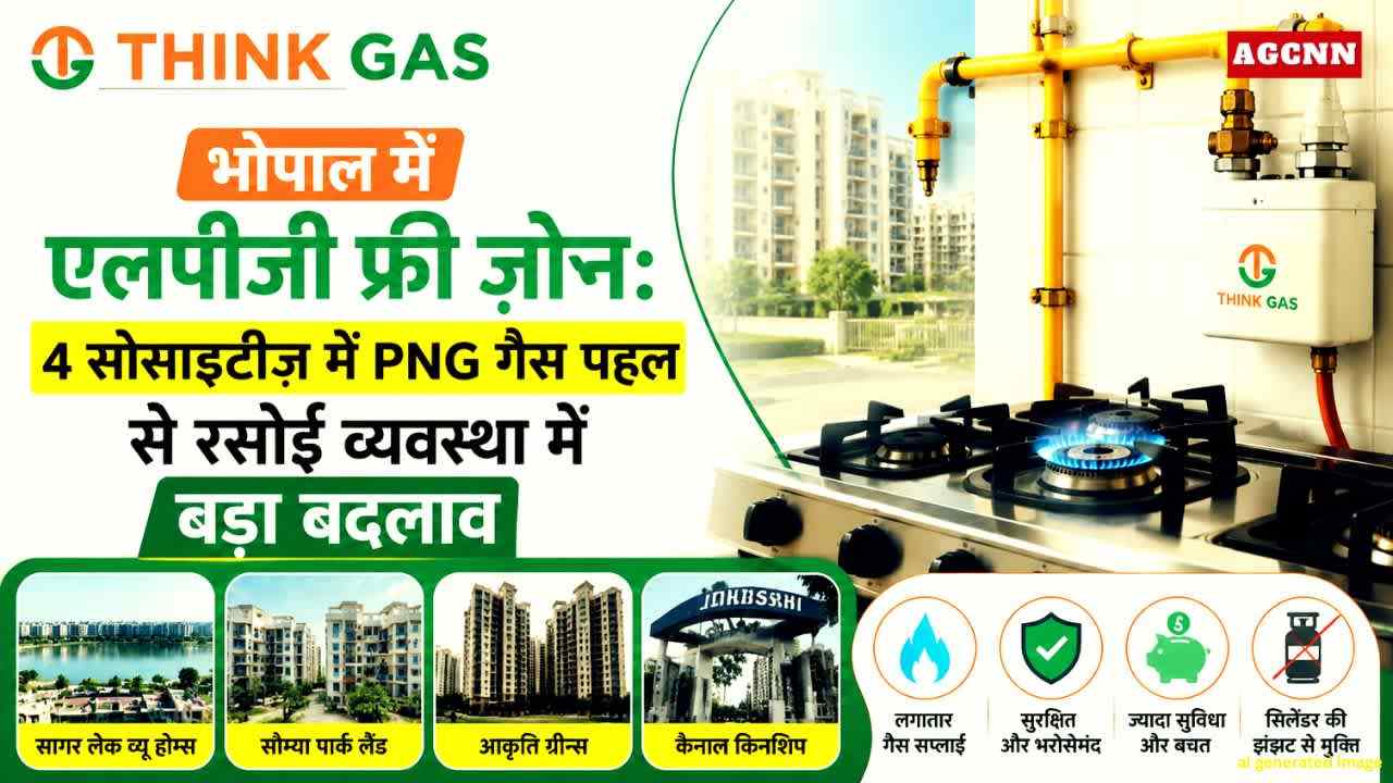भोपाल में एलपीजी फ्री ज़ोन: 4 सोसाइटीज़ में PNG गैस पहल से रसोई व्यवस्था में बड़ा बदलाव