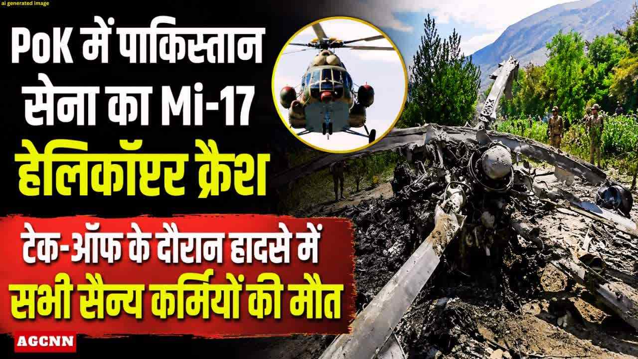PoK में पाकिस्तान सेना का Mi-17 हेलिकॉप्टर क्रैश, टेक-ऑफ के दौरान हादसे में सभी सैन्य कर्मियों की मौत