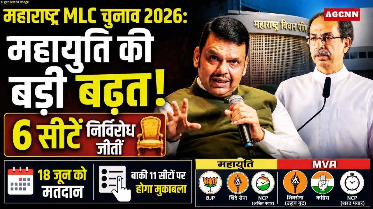 महाराष्ट्र MLC चुनाव 2026: महायुति की बड़ी बढ़त, 6 सीटें निर्विरोध जीतीं, 18 जून को मतदान 