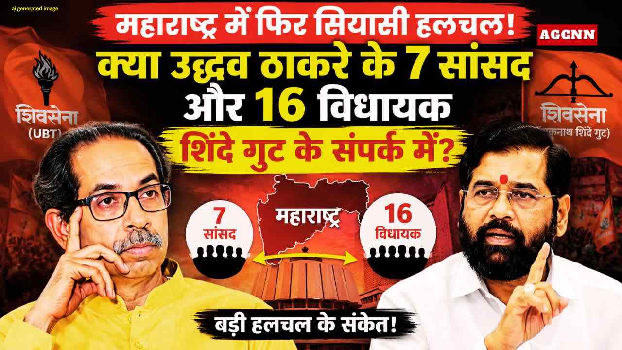महाराष्ट्र में फिर सियासी हलचल! क्या उद्धव ठाकरे के 7 सांसद और 16 विधायक शिंदे गुट के संपर्क में?
