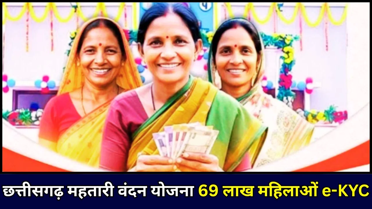 छत्तीसगढ़ महतारी वंदन योजना में 69 लाख महिलाओं का e-KYC सत्यापन शुरू