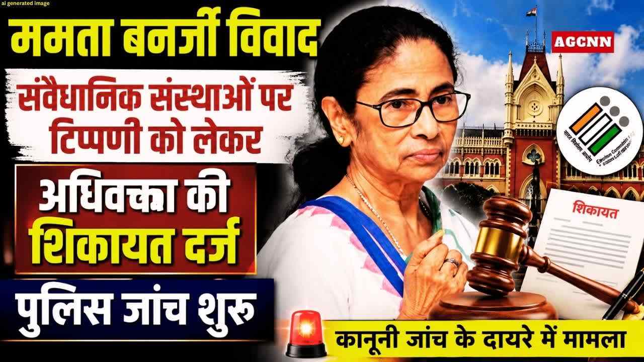 ममता बनर्जी विवाद: संवैधानिक संस्थाओं पर टिप्पणी को लेकर अधिवक्ता की शिकायत दर्ज, पुलिस जांच शुरू