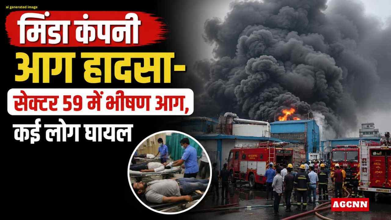 मिंडा कंपनी आग हादसा: सेक्टर 59 में भीषण आग, दमकल विभाग की कार्रवाई जारी, कई लोग घायल