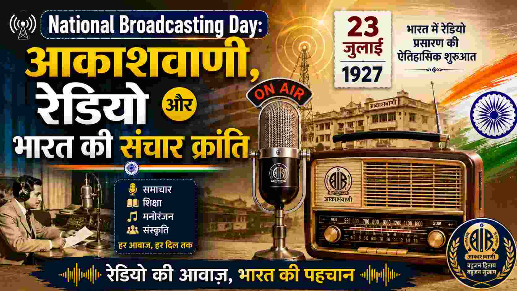 National Broadcasting Day: आकाशवाणी, रेडियो और भारत की संचार क्रांति 
