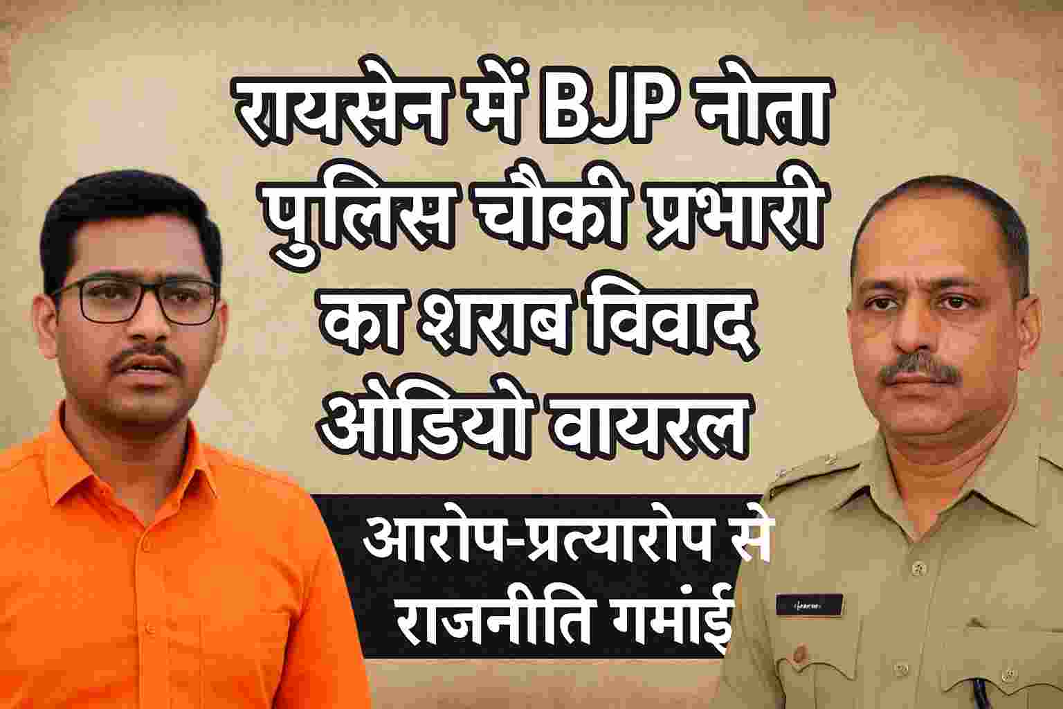 रायसेन में BJP नेता–पुलिस चौकी प्रभारी का शराब विवाद ऑडियो वायरल, आरोप-प्रत्यारोप से राजनीति गर्माई