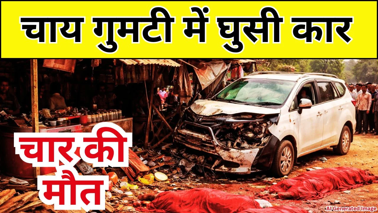 जबलपुर के पास SUV हादसा: चाय गुमटी में घुसी कार, चार की मौत