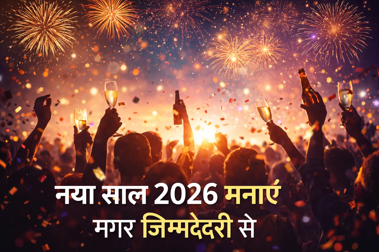 नया साल मनाएं मगर जिम्मेदारी से, शराब पीकर ड्राइविंग से बचें