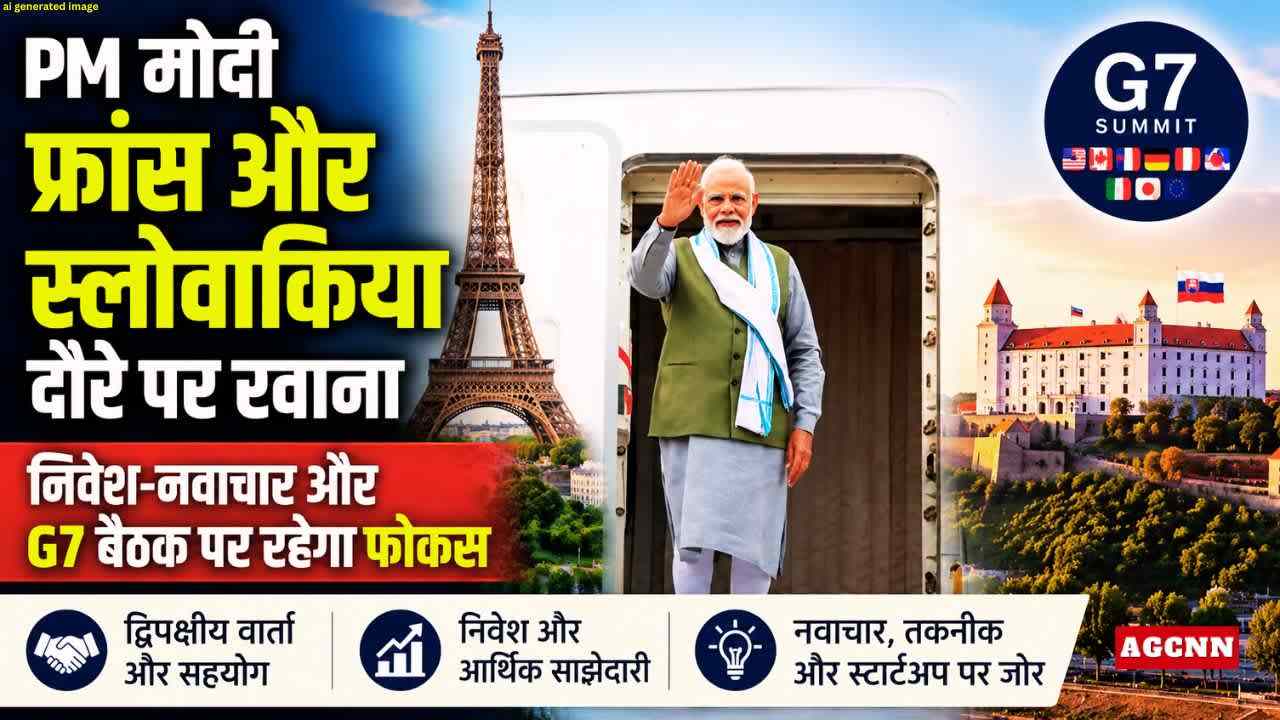 PM मोदी फ्रांस और स्लोवाकिया दौरे पर रवाना, निवेश-नवाचार और G7 बैठक पर रहेगा फोकस