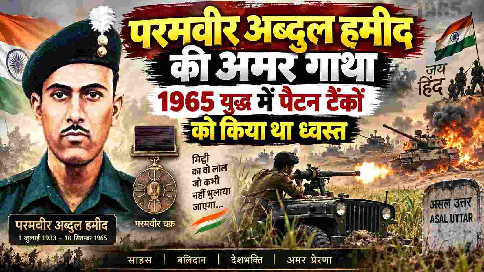 Abdul Hamid Death Anniversary | परमवीर अब्दुल हमीद की अमर गाथा, 1965 युद्ध में पैटन टैंकों को किया था ध्वस्त