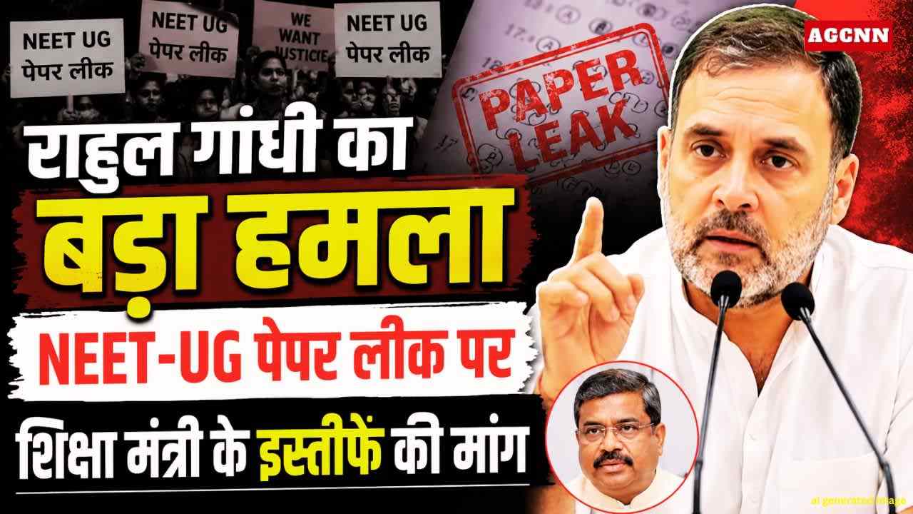 राहुल गांधी का बड़ा हमला: NEET-UG पेपर लीक पर शिक्षा मंत्री के इस्तीफे की मांग