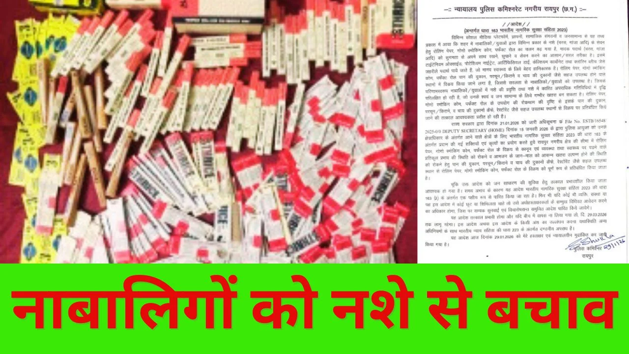 रायपुर में नशे पर सख्ती