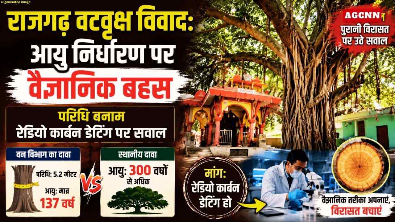 राजगढ़ वटवृक्ष विवाद: आयु निर्धारण पर वैज्ञानिक बहस, परिधि बनाम रेडियो कार्बन डेटिंग पर सवाल