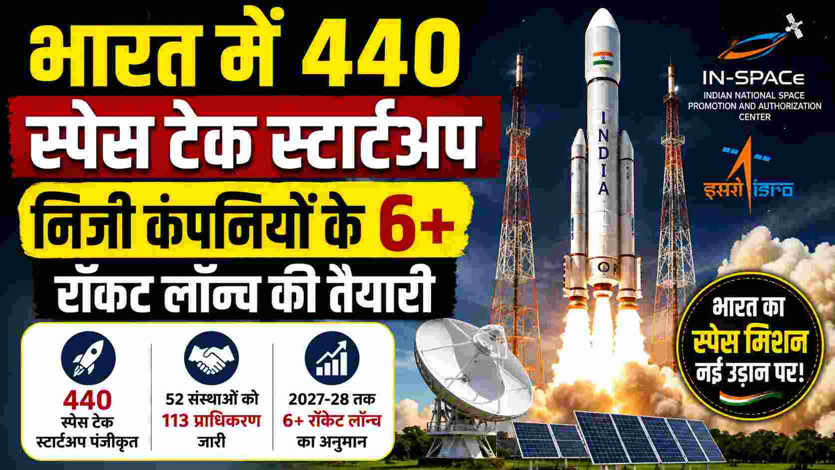 Space Tech Startups India: भारत में 440 स्पेस टेक स्टार्टअप, निजी कंपनियों के 6+ रॉकेट लॉन्च की तैयारी