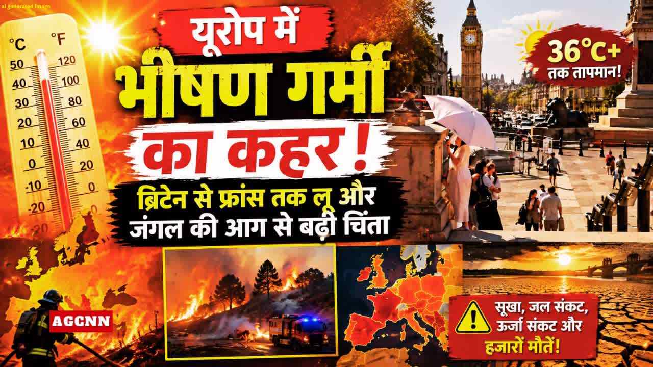 यूरोप में भीषण गर्मी का कहर, ब्रिटेन से फ्रांस तक लू और जंगल की आग से बढ़ी चिंता