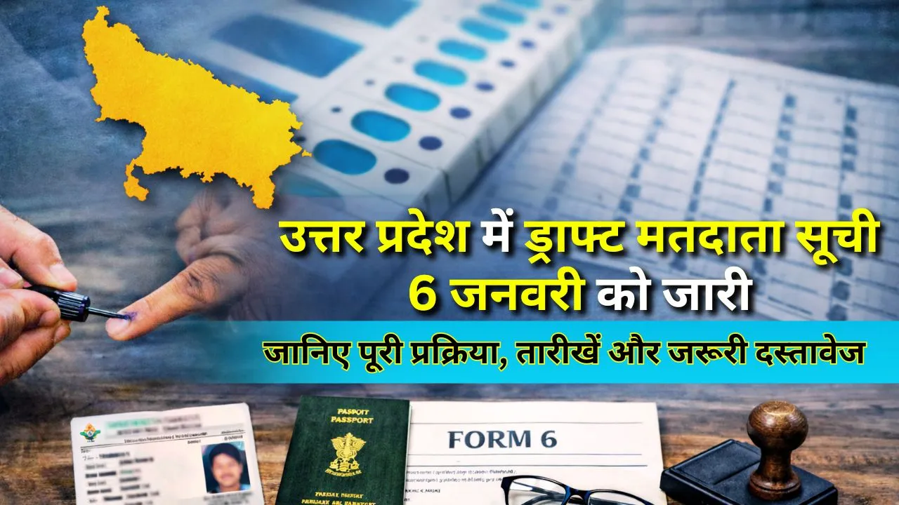 उत्तर प्रदेश में ड्राफ्ट मतदाता सूची 6 जनवरी को जारी: जानिए पूरी प्रक्रिया, तारीखें और जरूरी दस्तावेज
