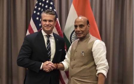 राजनाथ सिंह की अमेरिकी रक्षा मंत्री से मुलाकात, भारत-US रक्षा साझेदारी को नई मजबूती 