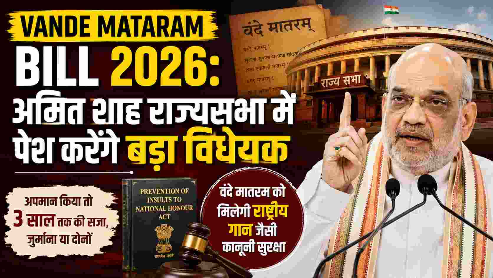 Vande Mataram Bill 2026: अमित शाह राज्यसभा में पेश करेंगे बड़ा विधेयक