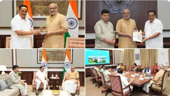 उपराष्ट्रपति से मिले जल शक्ति मंत्री सी.आर. पाटिल, जल संरक्षण और नदी जोड़ परियोजनाओं की प्रगति पर हुई चर्चा