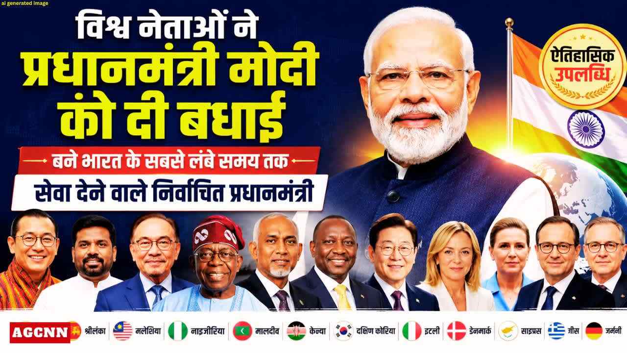 विश्व नेताओं ने प्रधानमंत्री मोदी को दी बधाई, बने भारत के सबसे लंबे समय तक सेवा देने वाले निर्वाचित प्रधानमंत्री