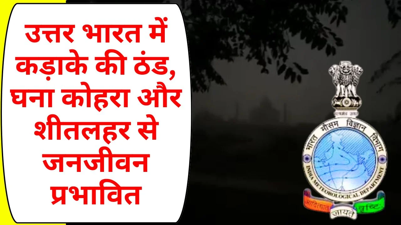 उत्तर भारत में कड़ाके की ठंड, घना कोहरा और शीतलहर से जनजीवन प्रभावित