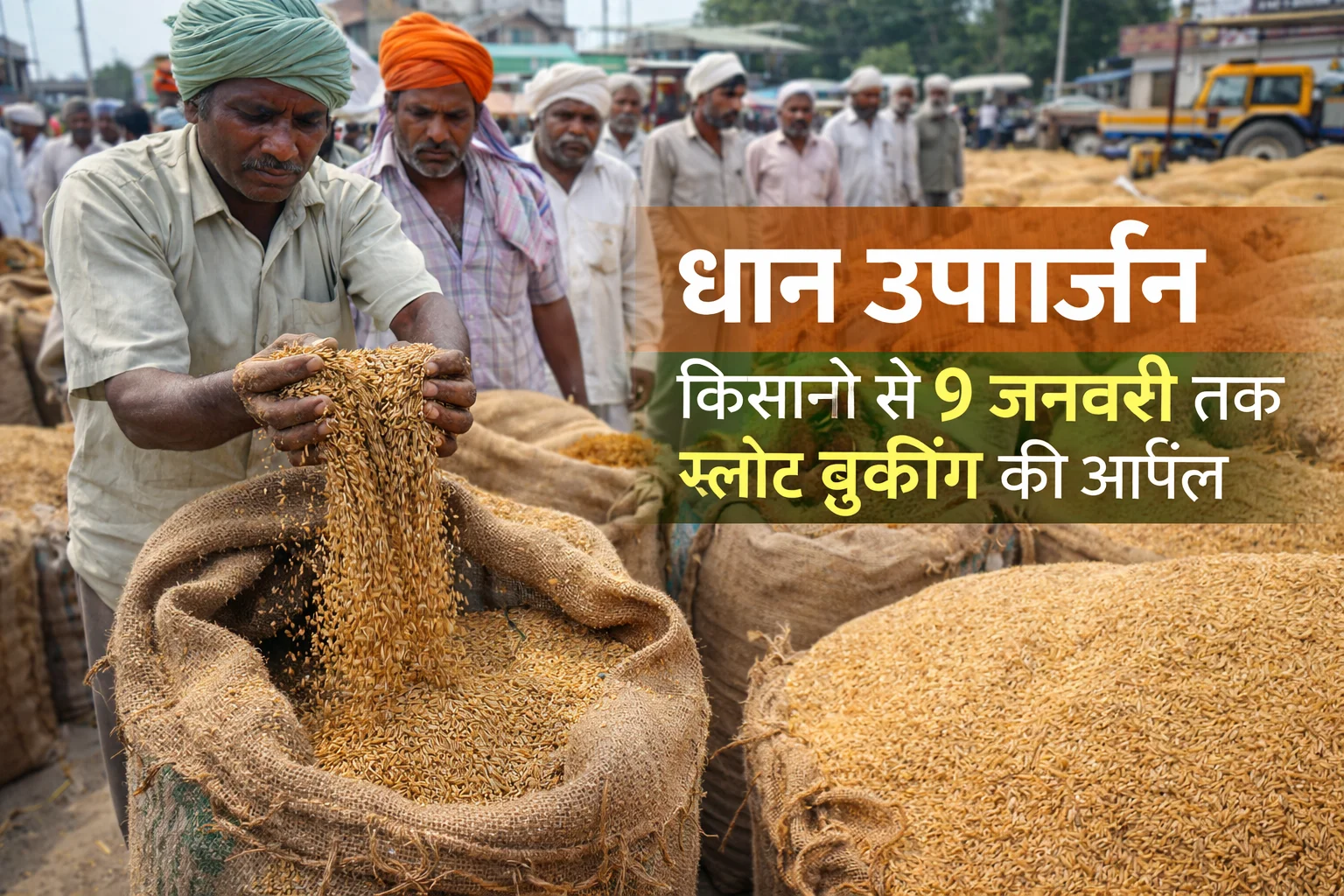 जबलपुर में धान उपार्जन: किसानों से 9 जनवरी तक स्लॉट बुकिंग की अपील