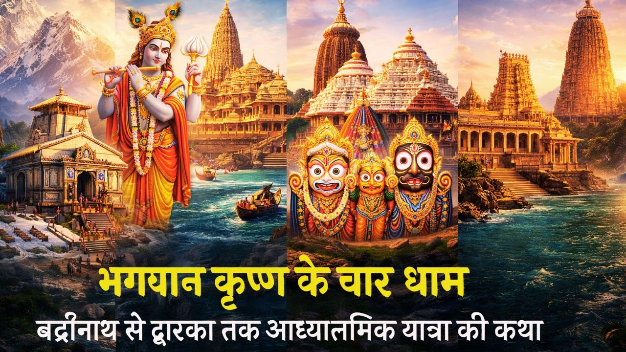 भगवान कृष्ण के चार धाम: बद्रीनाथ से द्वारका तक आध्यात्मिक यात्रा की कथा