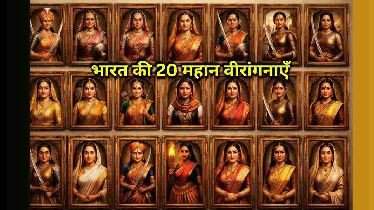 भारत की 20 महान वीरांगनाएँ: साहस, बलिदान और नेतृत्व की अमर गाथा
