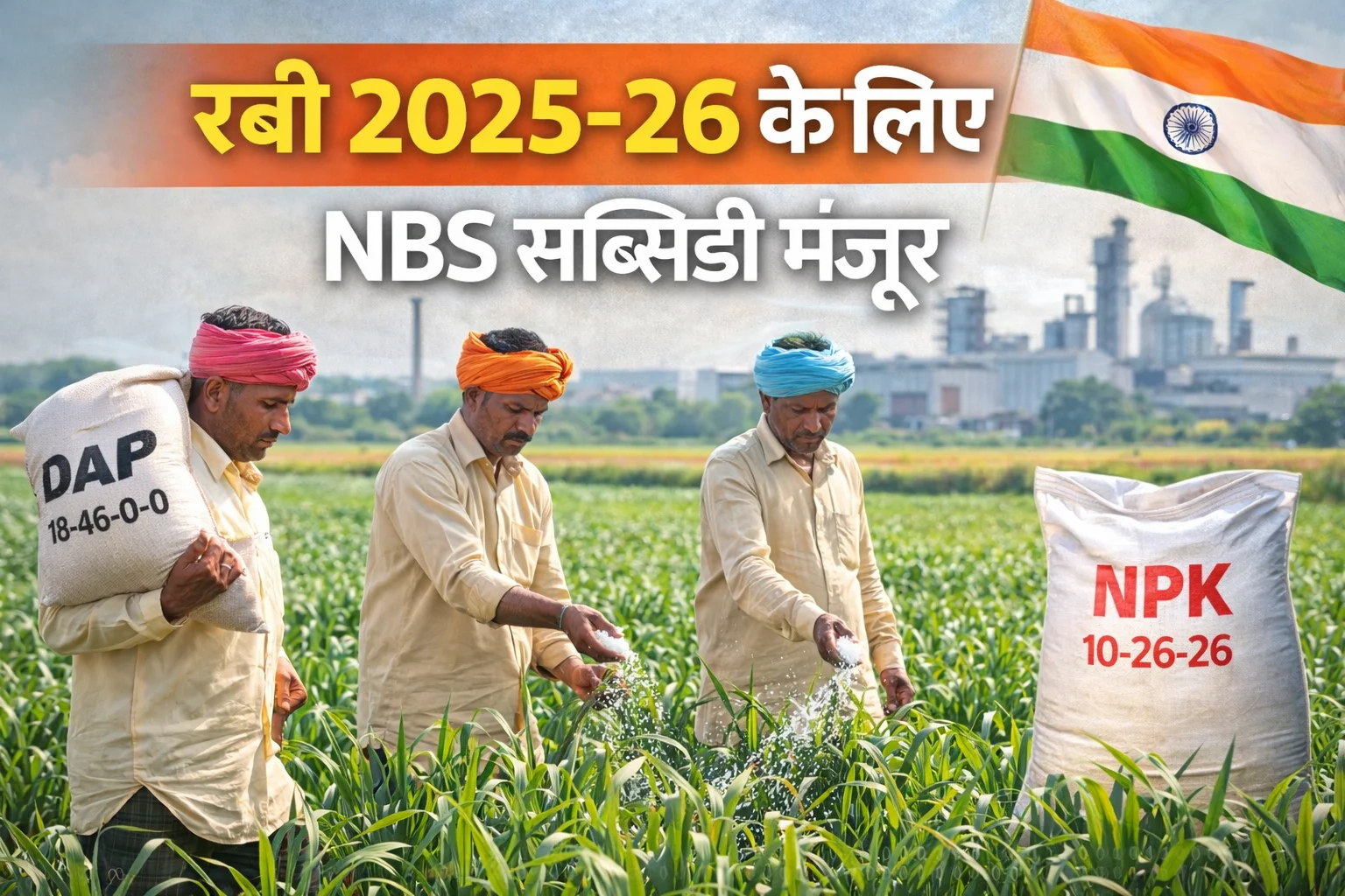 रबी 2025–26 के लिए एनबीएस सब्सिडी मंजूर, कृषि लागत और उत्पादकता पर बड़ा असर