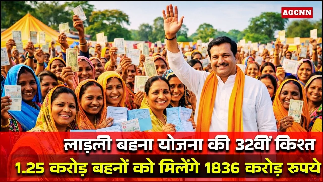 लाड़ली बहना योजना की 32वीं किश्त: 1.25 करोड़ बहनों को मिलेंगे 1836 करोड़ रुपये